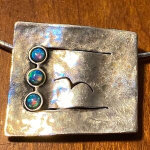 SILPADA Handcrafted Opal Beads 925 Sterling Silver Necklace 16"